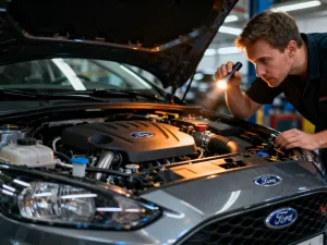 Nowoczesny hybrydowy SUV MG ZS zaparkowany na malowniczej górskiej drodze podczas zachodu słońca.